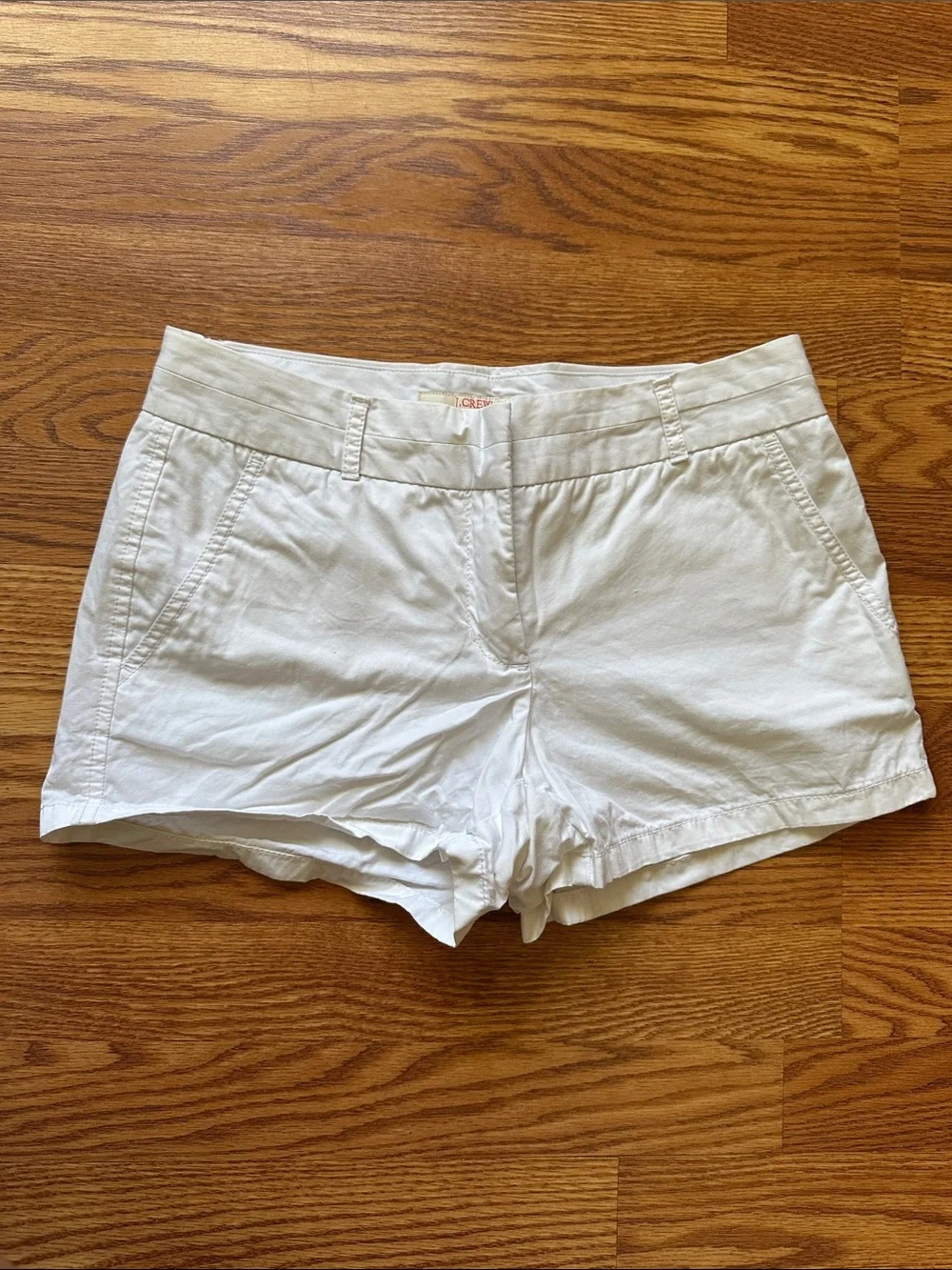 J. Crew White Cotton Bermuda Shorts